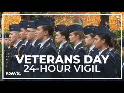 24-hour vigil held in honor of Veterans Day in North Portland