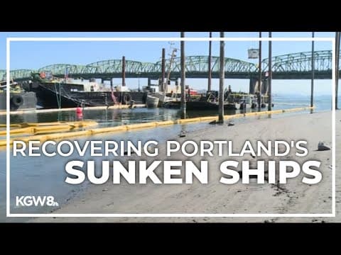 Coast Guard works to remove sunken ships from the Columbia River