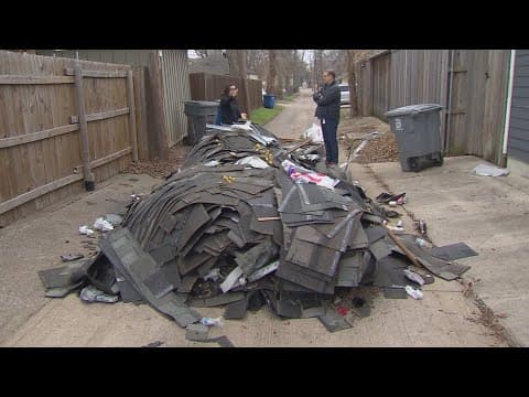 North Texas neighbors on edge after roofing debris dumped in alley