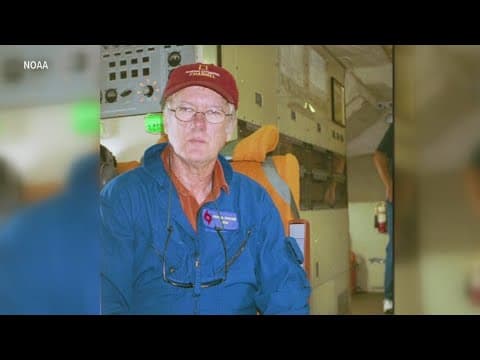 NOAA drops ashes into hurricane's eye honoring late meteorologist