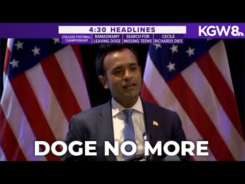 Vivek Ramaswamy leaves Trump's DOGE committee to run for Ohio governor
