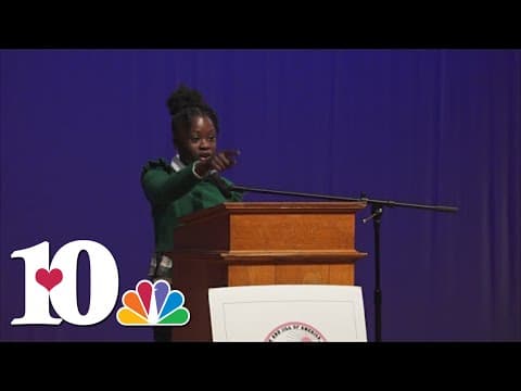 Young talents take the stage delivering speeches on Black power at Austin East