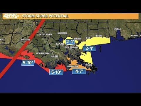 Monday 1 PM Tropical Update: Francine expected to hit Louisiana as a hurricane