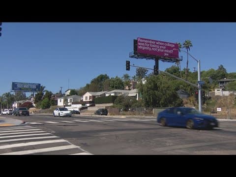 Billboards targeting antisemitism on college campuses can be seen around San Diego