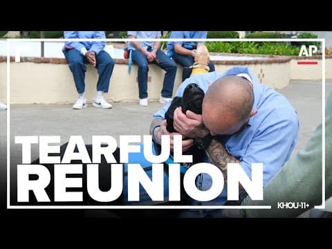 With tears and tail wags, San Quentin inmates reunite with puppies they raised into service dogs