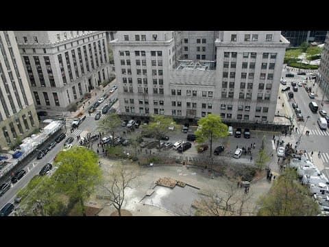 NYPD FDNY Update After Man Sets Self On Fire Outside Trump Hush Money Court