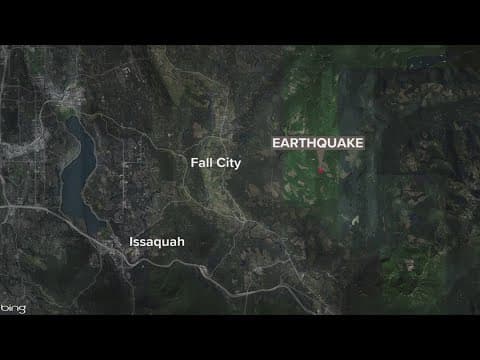 3.8 magnitude earthquake recorded near Fall City in early-morning hours