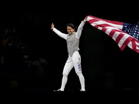Interview with Lee Kiefer who won 2nd Olympic gold in women's foil fencing