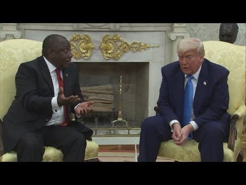 Trump confronts South Africa's president in Oval Office, alleges false claims of white genocide