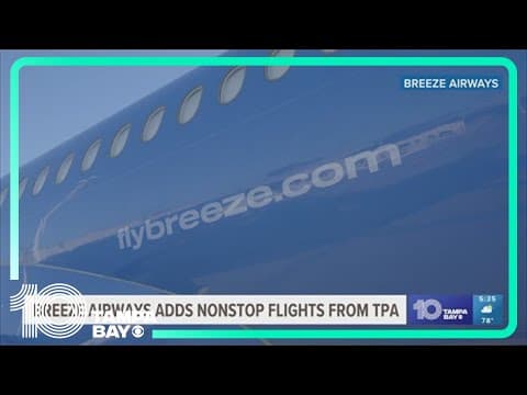 Nonstop flight from Tampa to California added at TPA