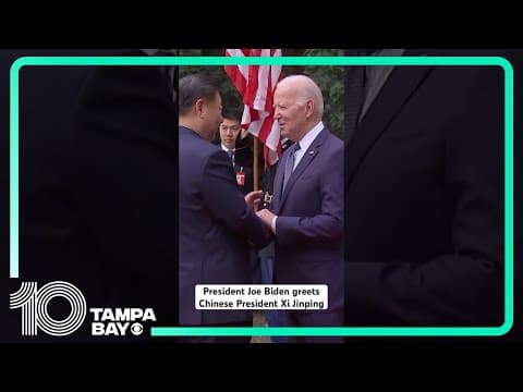 President Joe Biden greets Chinese President Xi Jinping #shorts