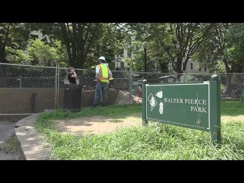 New signage going up in Walter Pierce Park to honor those buried there