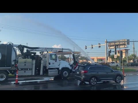 Water main break leads to closure of Gulf Freeway frontage road in Galveston