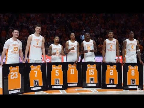 Tennessee basketball celebrates its seniors after Vols defeat South Carolina on Senior Day