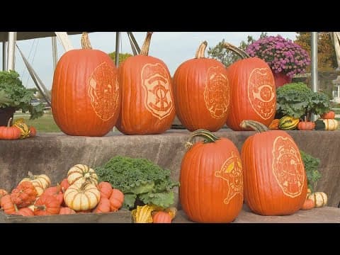 Pumpkin carvings honor fallen officers