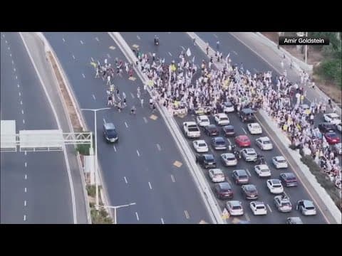 Israelis stage a massive protest calling on the government to bring home the remaining hostages