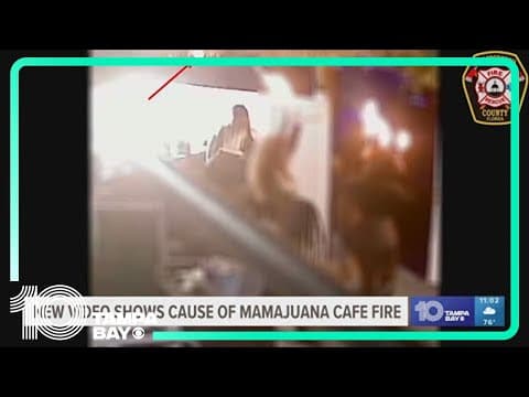 New video shows the moment bottle sparklers ignited a devastating fire at Mamajuana Cafe in Tampa
