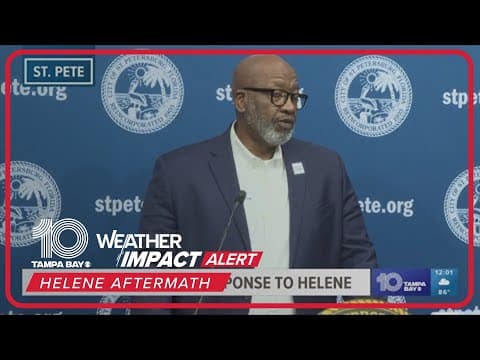 Mayor Ken Welch provides update on St. Pete's Hurricane Helene recovery efforts