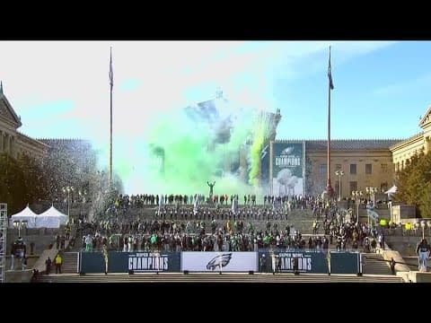 Eagles fans hold 5-mile victory parade in Philadelphia