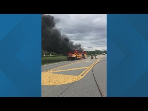 Groveport Madison School bus catches fire; no one injured