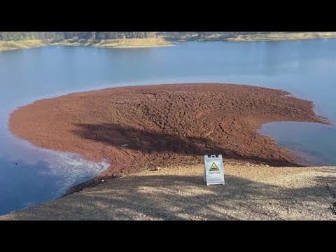 Why is the water level so low at Lake Miramar?