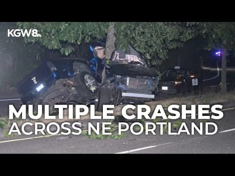 Teen driver arrested after hit-and-run crash in Northeast Portland; second crash injures one