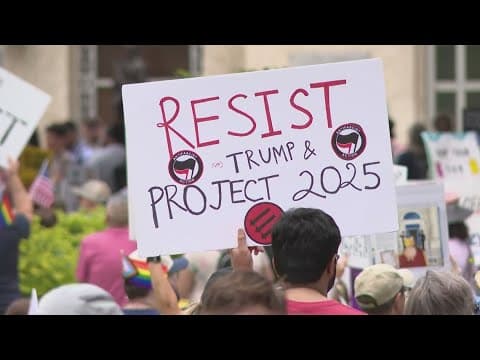 Hundreds rally in Houston against President Trump’s policies