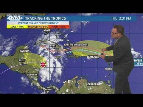 Thursday 5PM Tropical Weather: 2 spots in Caribbean linger with low development chances