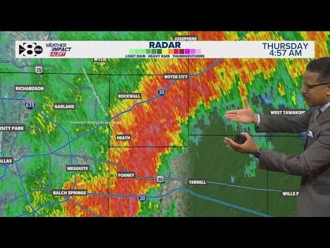 DFW Weather: Rain falls across North Texas, and temperatures fall