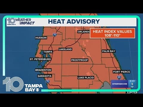 Heat advisory issued for Tampa Bay area on July 4