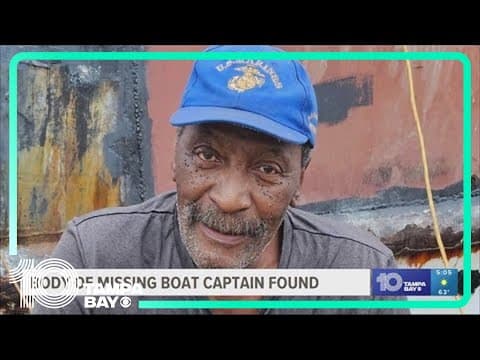 Tampa police confirm body found on sunken boat is the captain