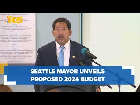 Seattle Mayor Bruce Harrell unveils proposed 2024 budget