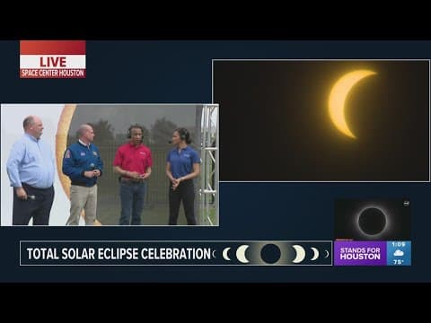 Coverage of KHOU 11's watch party at Space Center Houston during solar eclipse