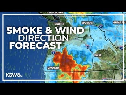 Smoke and wind direction forecast for Oregon for Aug. 15-16