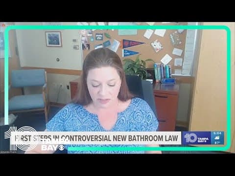 First step in controversial new bathroom law in Florida