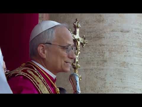 Newly elected Pope Leo XIV speaks to crowd in St Peter's Square