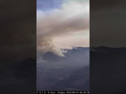#Timelapse of rapidly-growing Lookout Fire in Lane County, Oregon #wildfire