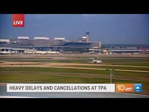 Flights delayed and canceled at Tampa International Airport
