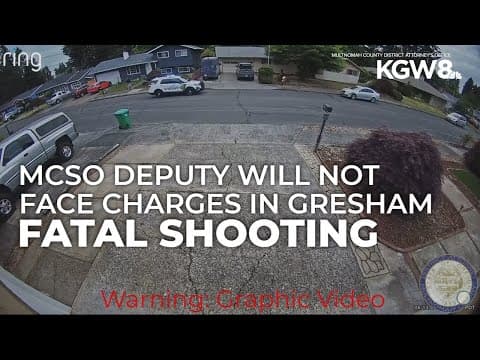 Deputy who fatally shot armed man in Gresham will not face charges