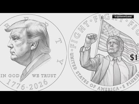 President Trump could be on a new dollar coin, according to a drawing shared by the Treasury