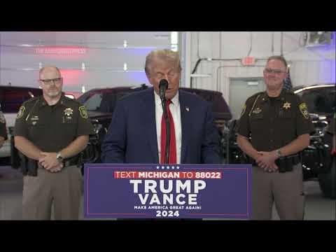 Trump pledges to 'Make America Safe Again' while campaigning in Michigan