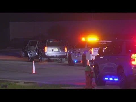 Manhunt underway after suspect opens fire on Iowa Colony police officer during traffic stop, investi