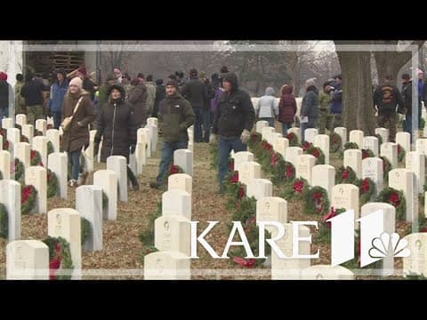 Wreaths Across America event at Fort Snelling
