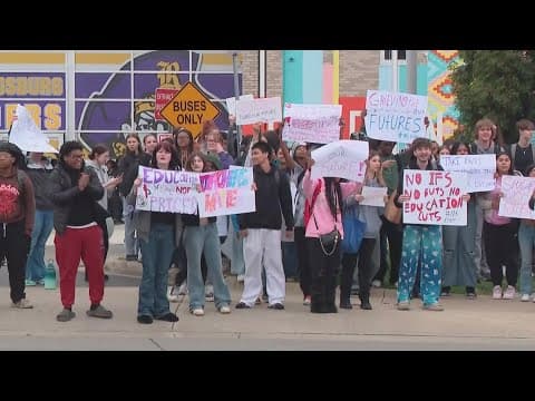 Students protest teacher cuts after levy failure at Reynoldsburg High School