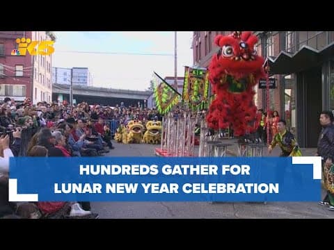 Hundreds gather for Lunar New Year celebration in Seattle's Chinatown International District