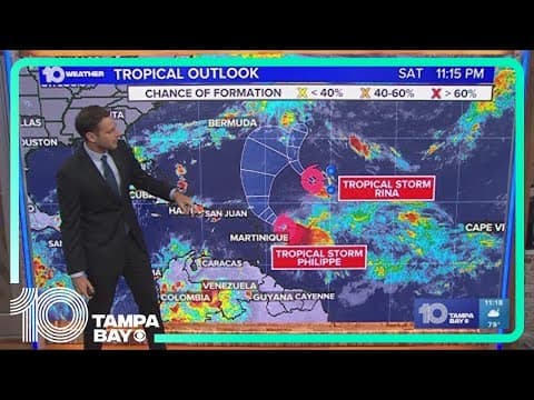 Tracking the Tropics: Philippe, Rina continue to move away from land