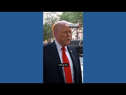 President Donald Trump reacts to Israel's strike against Hamas' leadership in Doha, Qatar