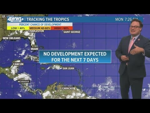 Monday 10 PM Tropical Update: No developments expected over the next week