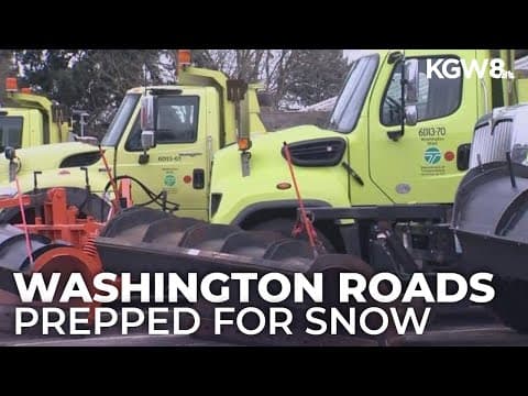 Washington state transportation officials treat roads ahead of potential sticking snow