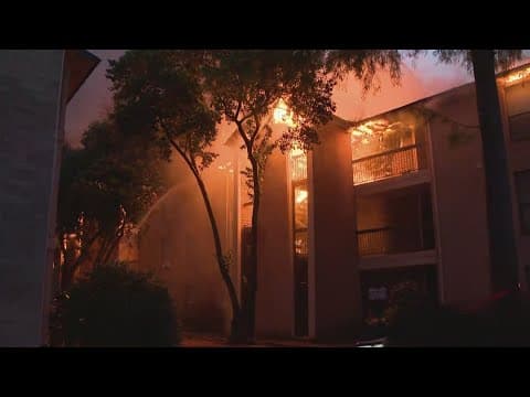 Officials give update on large apartment fire in west Houston